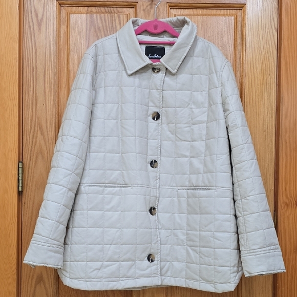 Sam Edelman Women's Cream Quilted Puffer Faux Leather Jacket, Preowned, XL - Picture 2 of 16